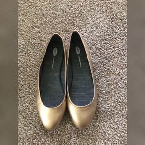 Dr. Scholls - Gold Memory Foam Ballet Flats